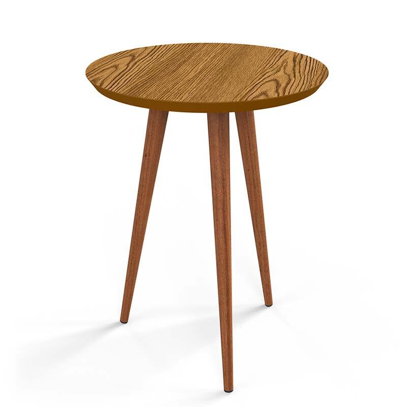 Mesa de Apoio Pés Palito Luna 53 x 53 x 62 Patrimar Cumaru