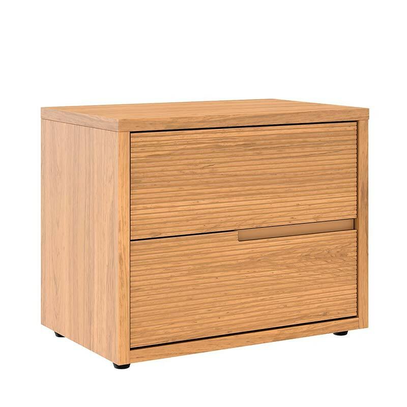 Mesa de Cabeceira 2 Gavetas Cava 100% MDF Concept Robel Freijo Frisado