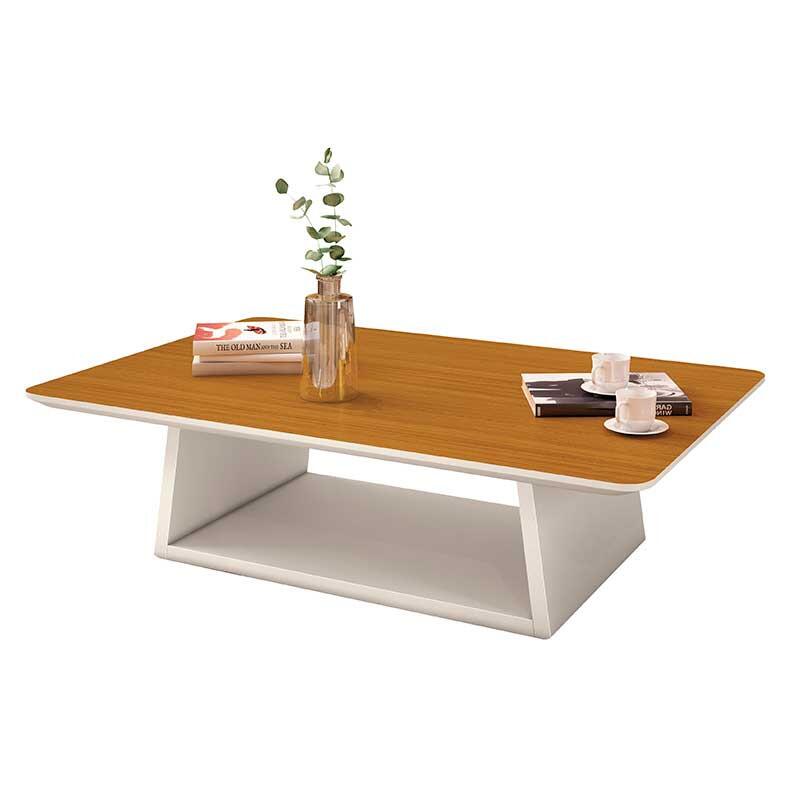 Mesa de Centro Retangular 109x68cm Holambra EDN Off White/Cedro