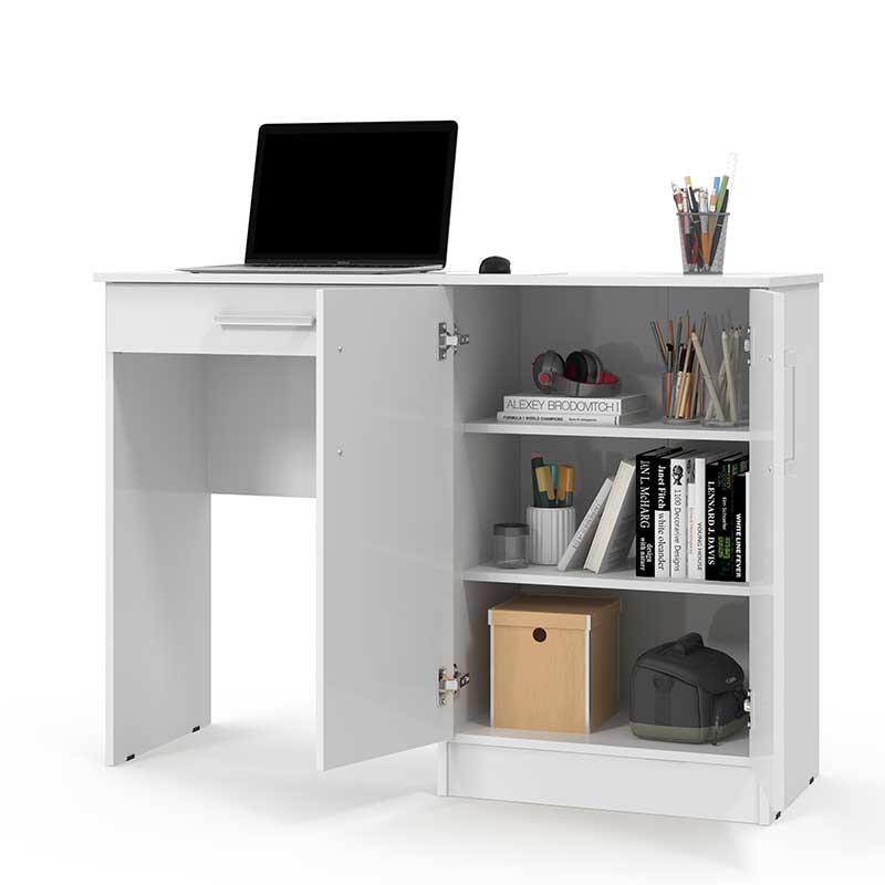 Escrivaninha Com Organizador 2 Portas 120cm Space Patrimar Branco