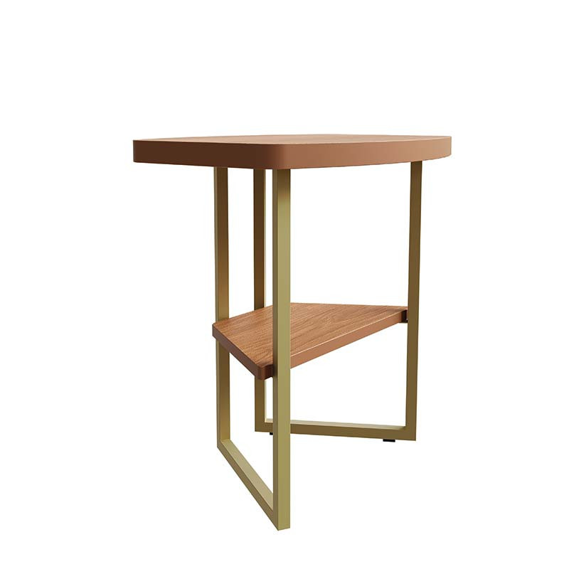 Mesa Lateral Pequena Pés de Ferro 40cm Lile Lukaliam Jequitiba/Off White