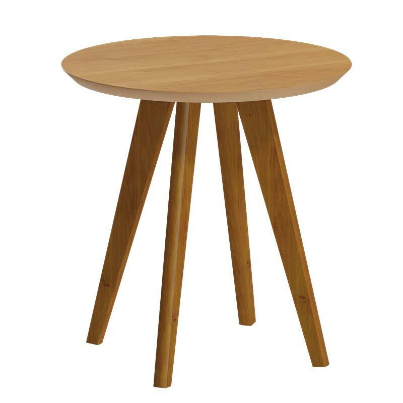Mesa Lateral Redonda Sala de Estar 60x60x66 Classic Imcal Nature