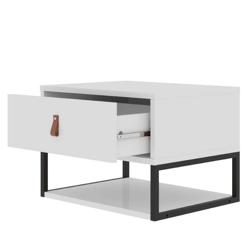 Mesa de Cabeceira Suspensa 1 Gaveta 45cm Sigma Casa D Branco