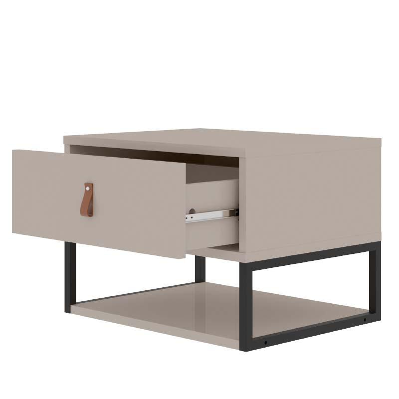 Mesa de Cabeceira Suspensa 1 Gaveta 45cm Sigma Casa D Off White