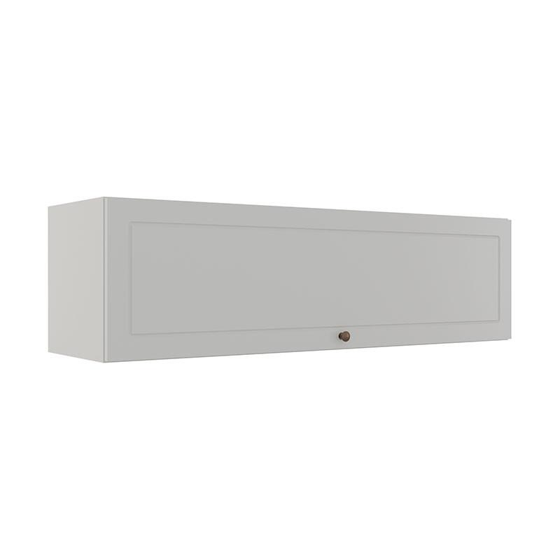 Módulo Armário Aéreo 120cm 1 Porta Basculante 100% MDF Cozinha Provence Robel Branco/Branco Matte