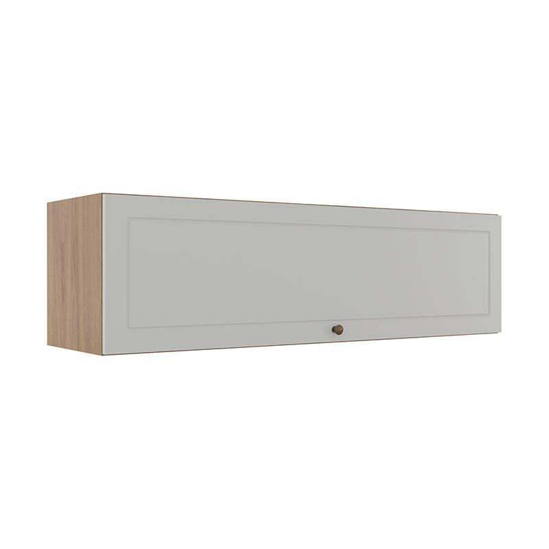 Módulo Armário Aéreo 120cm 1 Porta Basculante 100% MDF Cozinha Provence Robel Hanover/Branco Matte