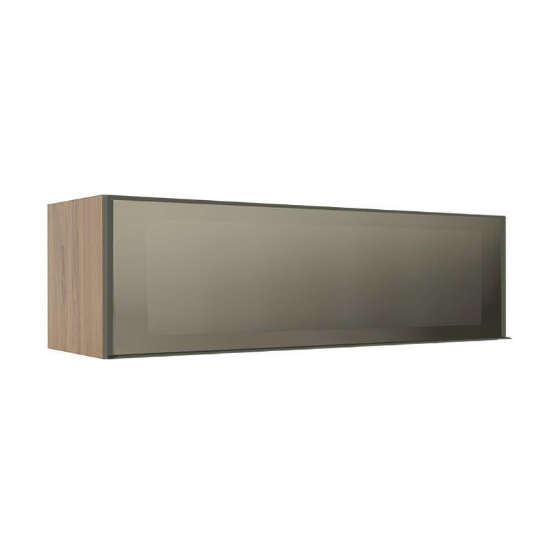 Módulo Armário Aéreo 120cm 1 Porta Basculante Vidro Reflecta Cozinha Modulada Robel Hanover