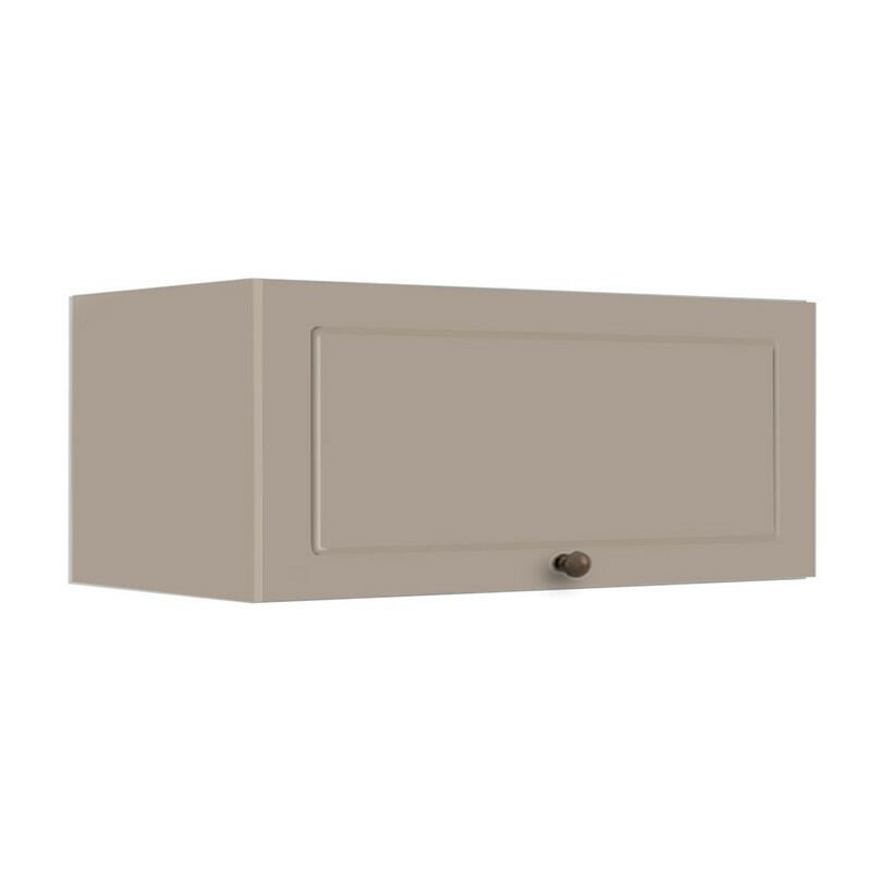Módulo Armário Aéreo 80cm 1 Porta Basculante 100% MDF Cozinha Provence Robel Fendi/Fendi Matte