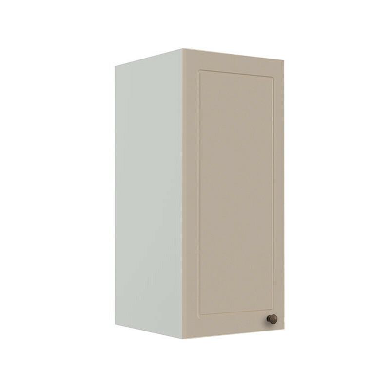 Módulo Armário Aéreo 68x30x34cm 1 Porta 100% MDF Cozinha Modulada Provence Robel Branco/Fendi Matte