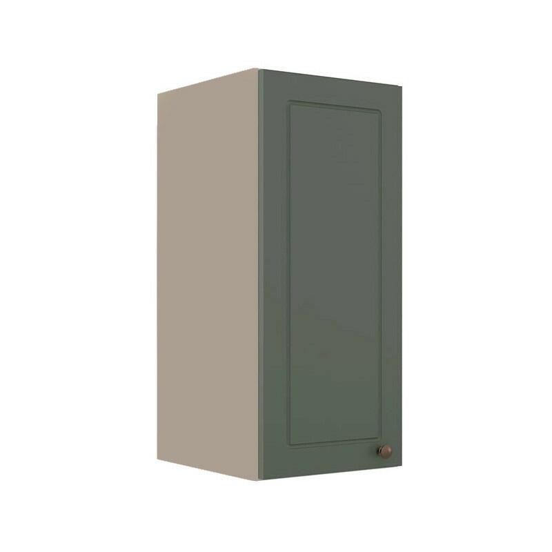 Módulo Armário Aéreo 68x30x34cm 1 Porta 100% MDF Cozinha Modulada Provence Robel Fendi/Sálvia Matte