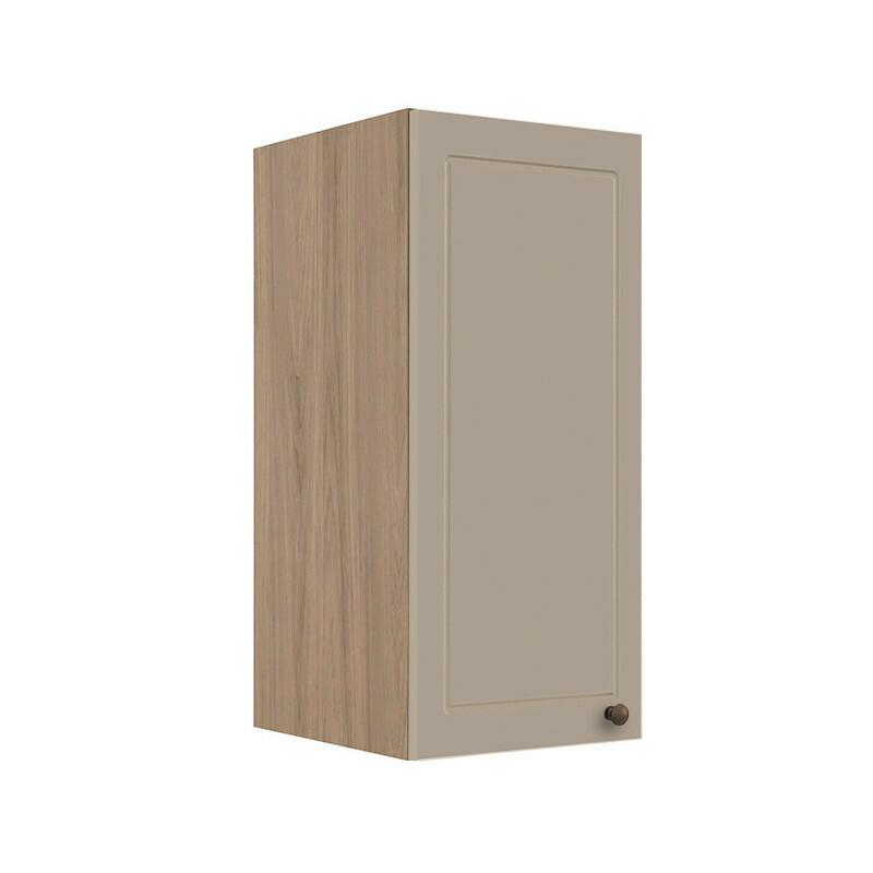 Módulo Armário Aéreo 68x30x34cm 1 Porta 100% MDF Cozinha Modulada Provence Robel Hanover/Fendi Matte