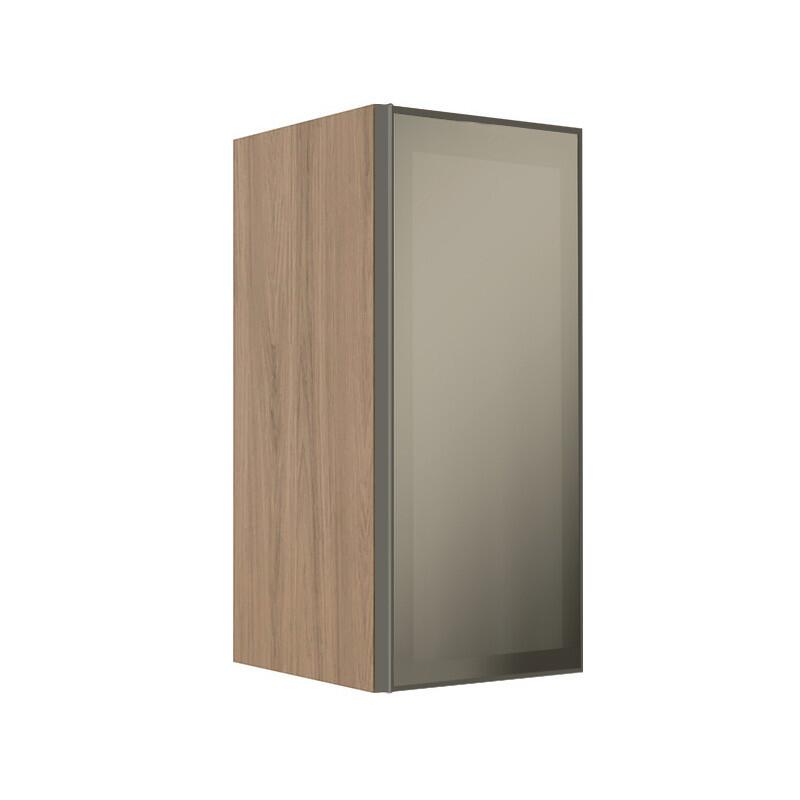 Módulo Armário Aéreo 68x30x34cm 1 Porta Vidro Reflecta Cozinha Modulada Robel Hanover