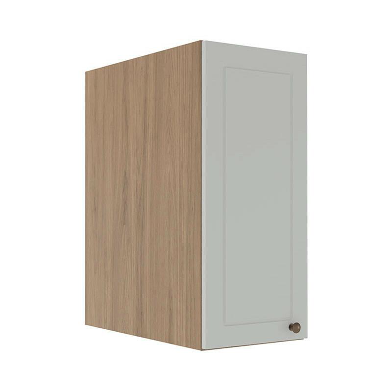 Módulo Armário Aéreo 68x30x56cm 1 Porta 100% MDF Cozinha Modulada Provence Robel Hanover/Branco Matte