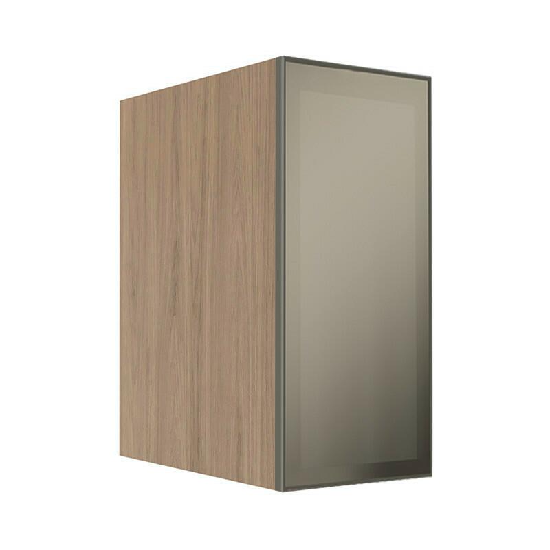 Módulo Armário Aéreo 68x30x56cm 1 Porta Vidro Reflecta Cozinha Modulada Robel Hanover