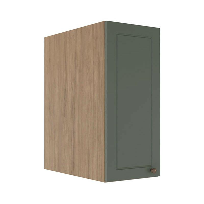 Módulo Armário Aéreo 68x30x56cm 1 Porta 100% MDF Cozinha Modulada Provence Robel Hanover/Sálvia Matte