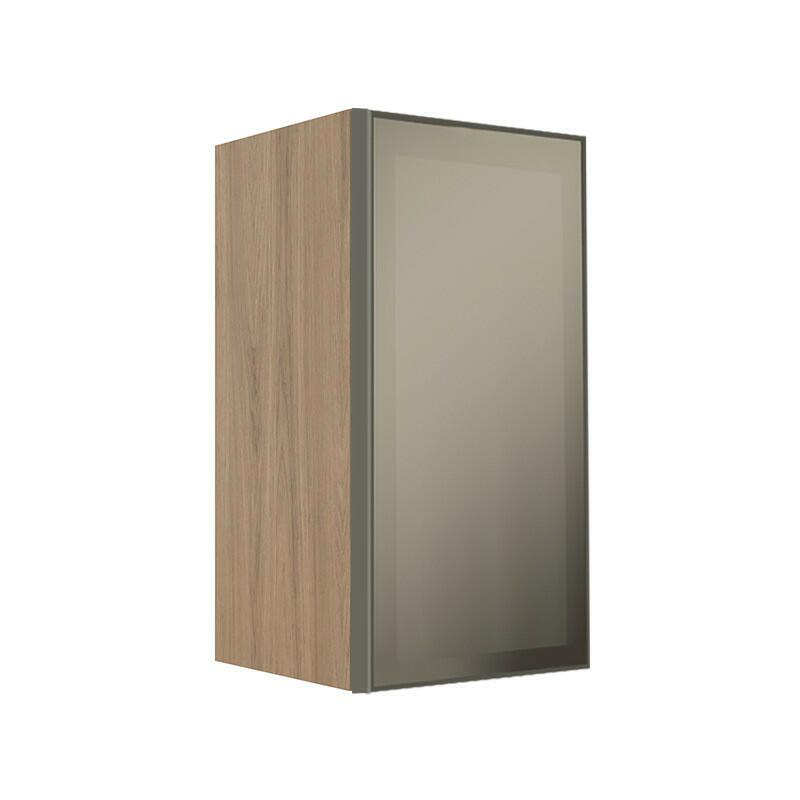 Módulo Armário Aéreo 68x35x34cm 1 Porta Vidro Reflecta Cozinha Modulada Robel Hanover