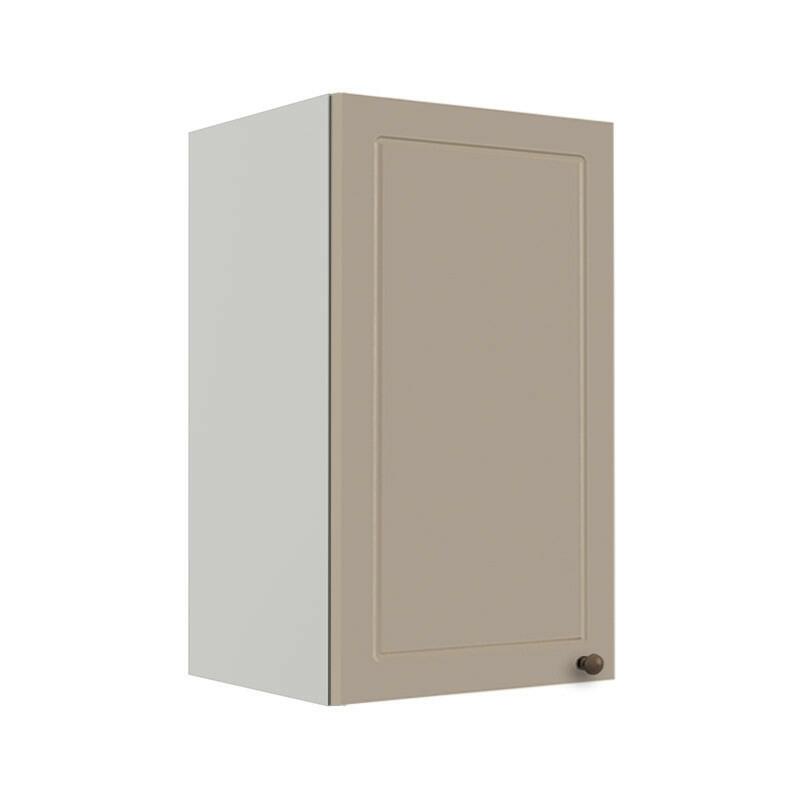 Módulo Armário Aéreo 68x40x34cm 1 Porta 100% MDF Cozinha Modulada Provence Robel Branco/Fendi Matte