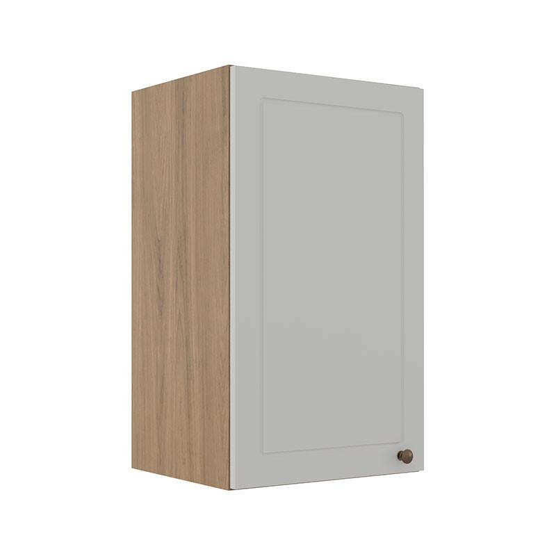 Módulo Armário Aéreo 68x40x34cm 1 Porta 100% MDF Cozinha Modulada Provence Robel Hanover/Branco Matte
