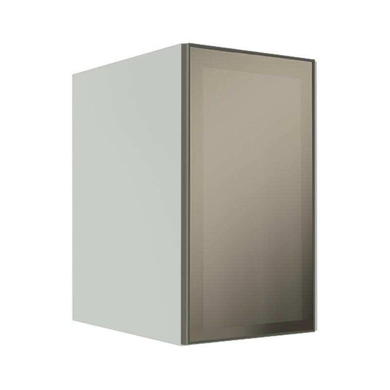 Módulo Armário Aéreo 68x40x56cm 1 Porta Vidro Reflecta Cozinha Modulada Robel Branco