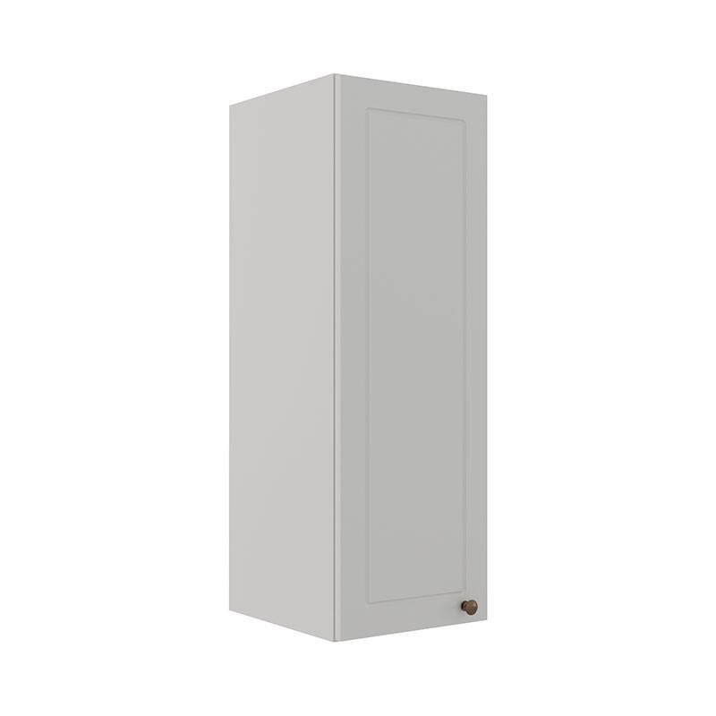 Módulo Armário Aéreo 88x30x34cm 1 Porta 100% MDF Cozinha Provence Robel Branco/Branco Matte