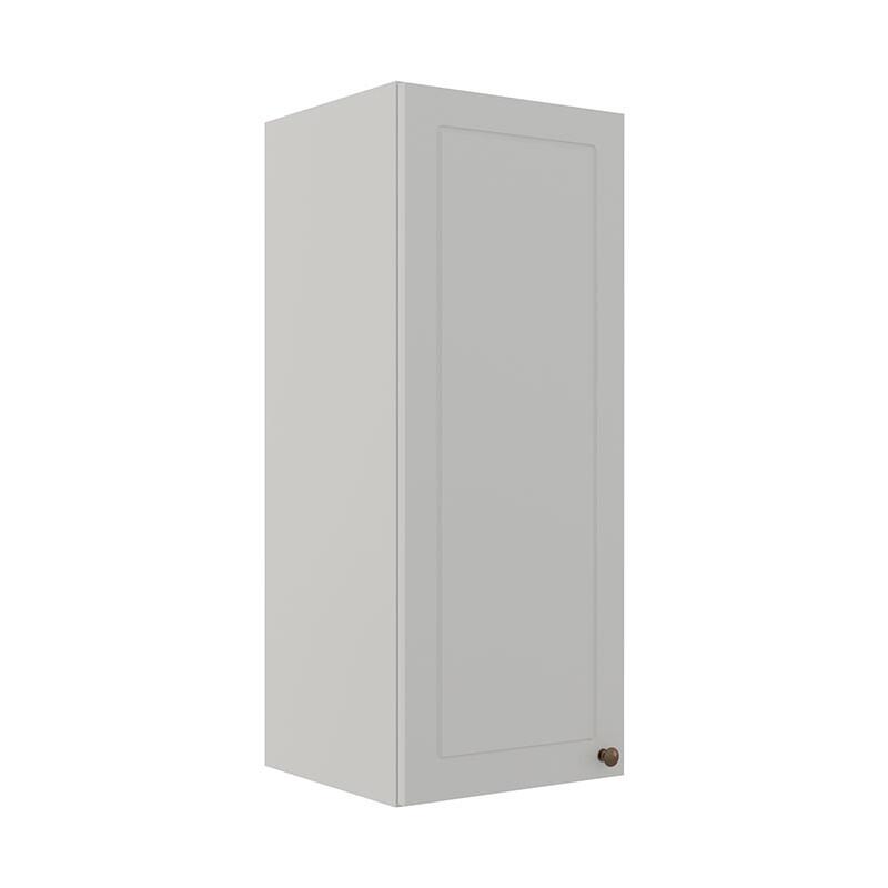 Módulo Armário Aéreo 88x35x34cm 1 Porta 100% MDF Cozinha Provence Robel Branco/Branco Matte