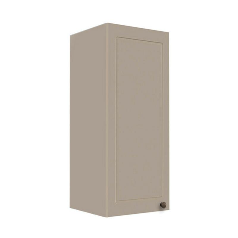 Módulo Armário Aéreo 88x35x34cm 1 Porta 100% MDF Cozinha Provence Robel Fendi/Fendi Matte