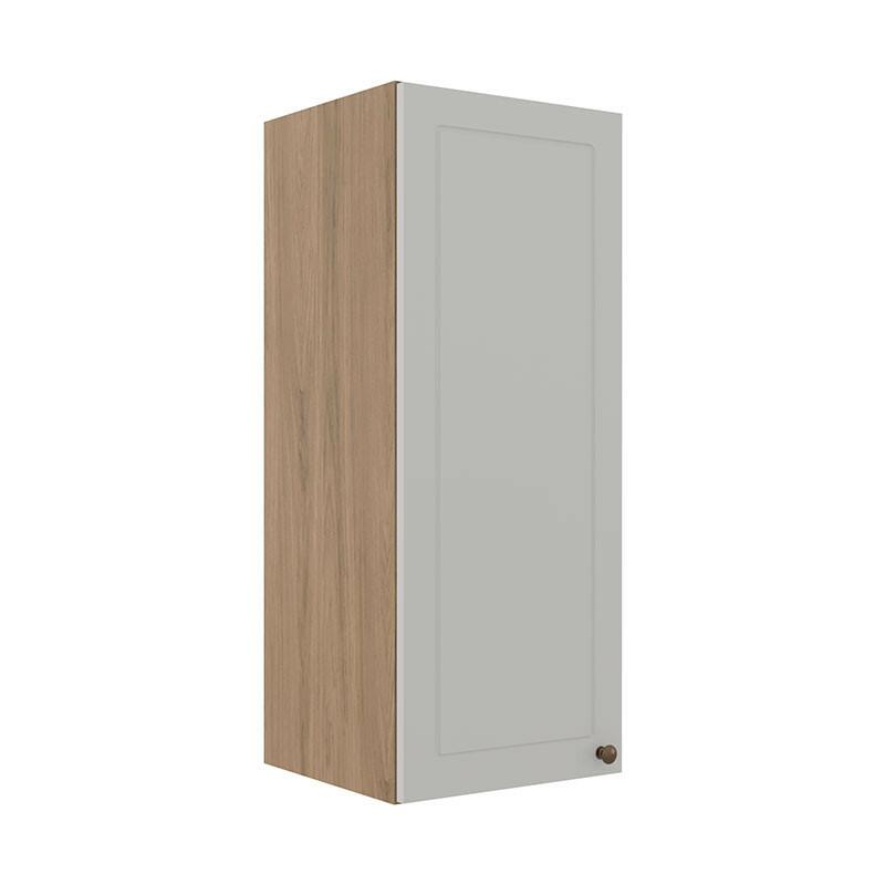 Módulo Armário Aéreo 88x35x34cm 1 Porta 100% MDF Cozinha Provence Robel Hanover/Branco Matte