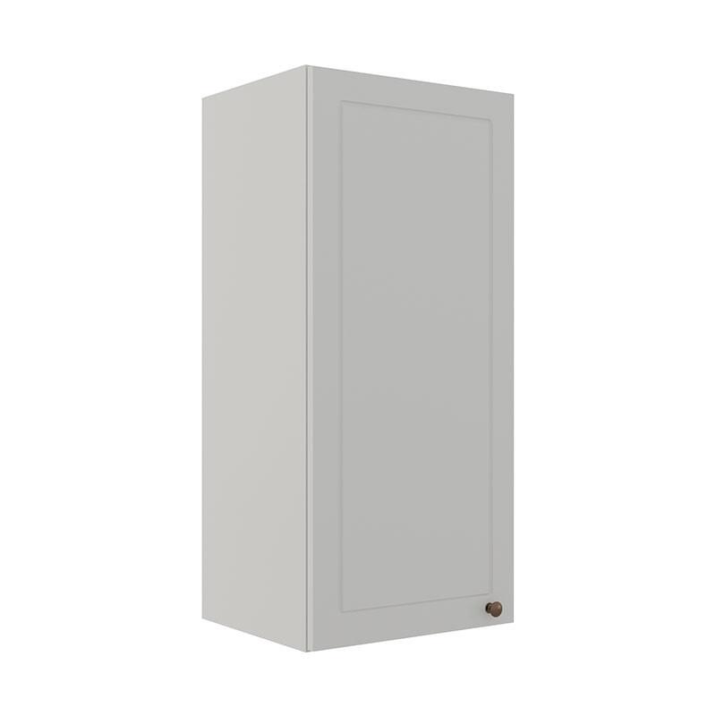Módulo Armário Aéreo 88x40x34cm 1 Porta 100% MDF Cozinha Provence Robel Branco/Branco Matte