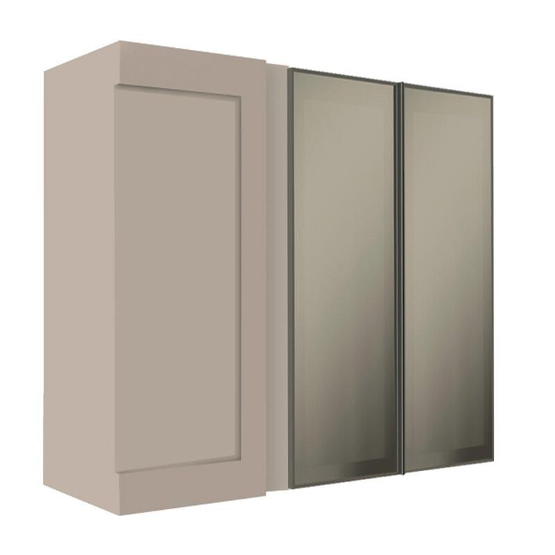 Armário Aéreo Canto Reto 88x100x36 Vidro Reflecta Cozinha Modulada Robel Fendi