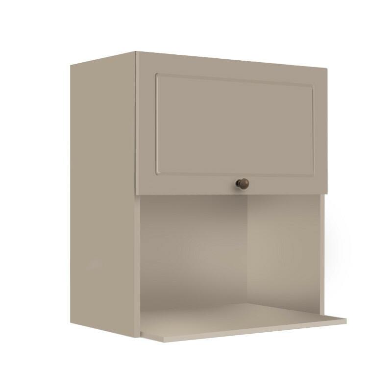 Módulo Armário Aéreo Nicho Micro-Ondas 68x60x43cm 100% MDF Cozinha Provence Robel Fendi/Fendi Matte