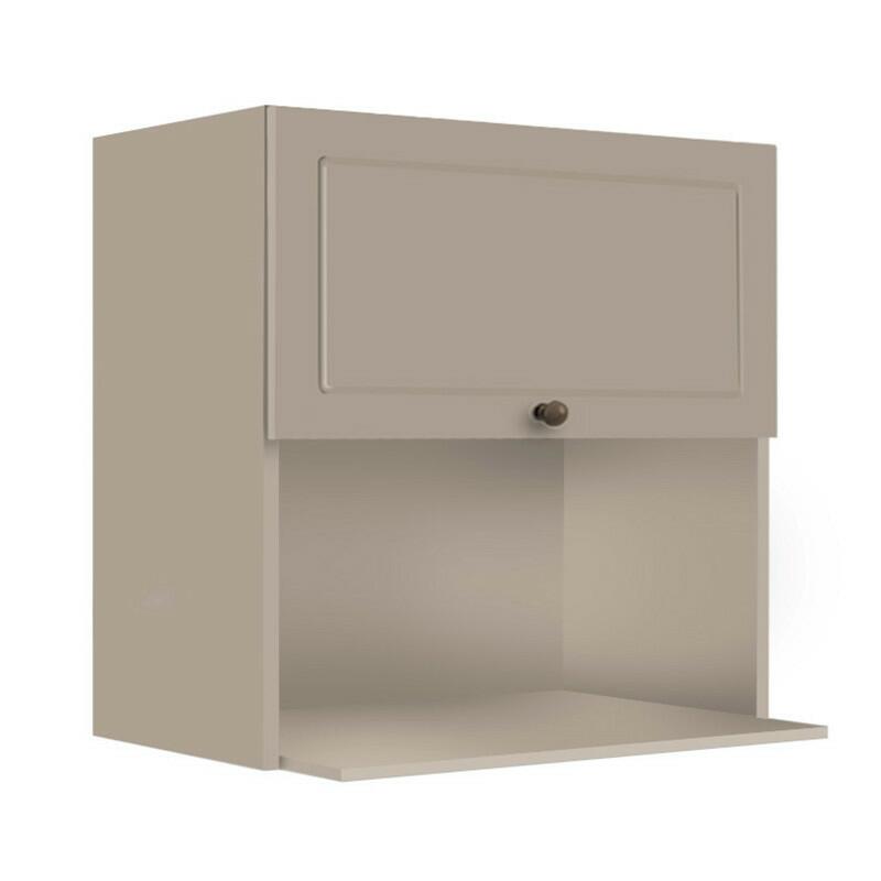 Módulo Armário Aéreo Nicho Micro-Ondas 68x70x43cm 100% MDF Cozinha Provence Robel Fendi/Fendi Matte