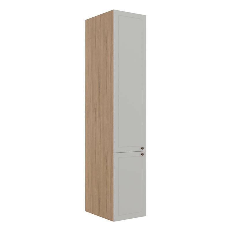 Módulo Paneleiro 208x40x56cm 2 Portas 100% MDF Cozinha Provence Robel Hanover/Branco Matte