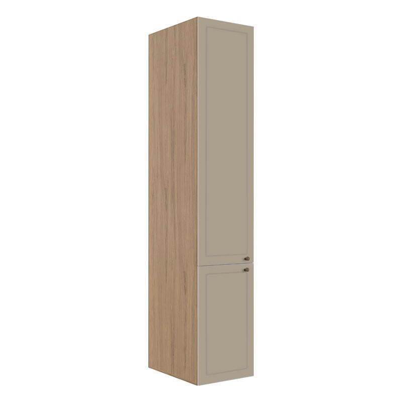 Módulo Paneleiro 208x40x56cm 2 Portas 100% MDF Cozinha Provence Robel Hanover/Fendi Matte