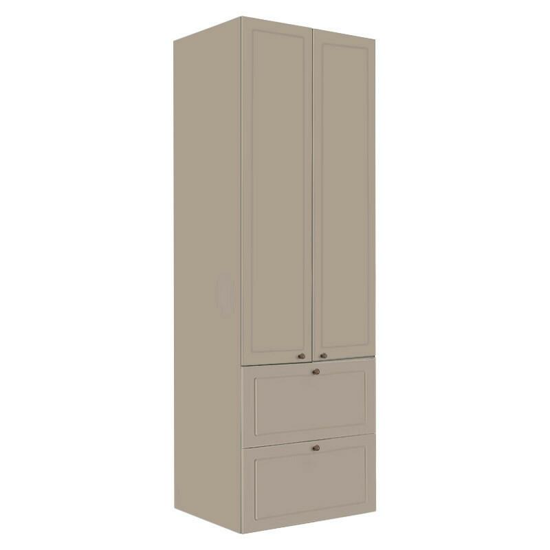 Módulo Paneleiro 172x70x56cm 2 Portas 2 Gavetas 100% MDF Cozinha Provence Robel Fendi/Fendi Matte