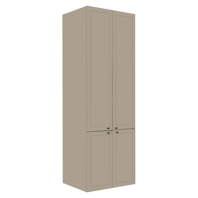 Módulo Paneleiro 208x70x56cm 4 Portas 100% MDF Cozinha Provence Robel Fendi/Fendi Matte