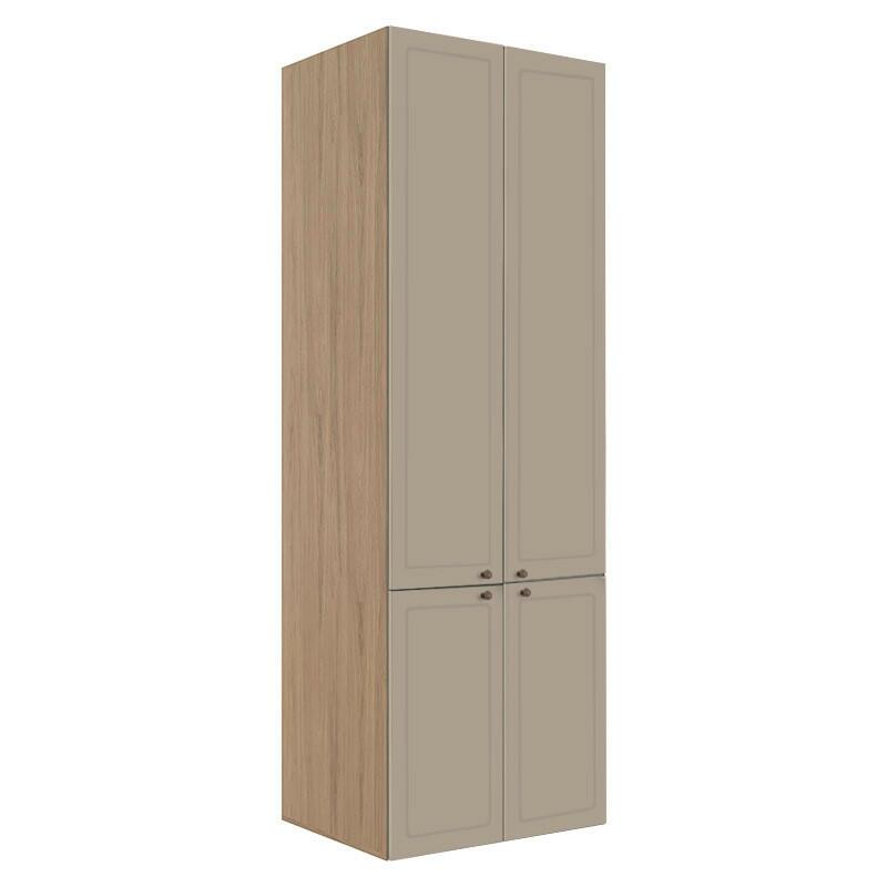 Módulo Paneleiro 208x70x56cm 4 Portas 100% MDF Cozinha Provence Robel Hanover/Fendi Matte