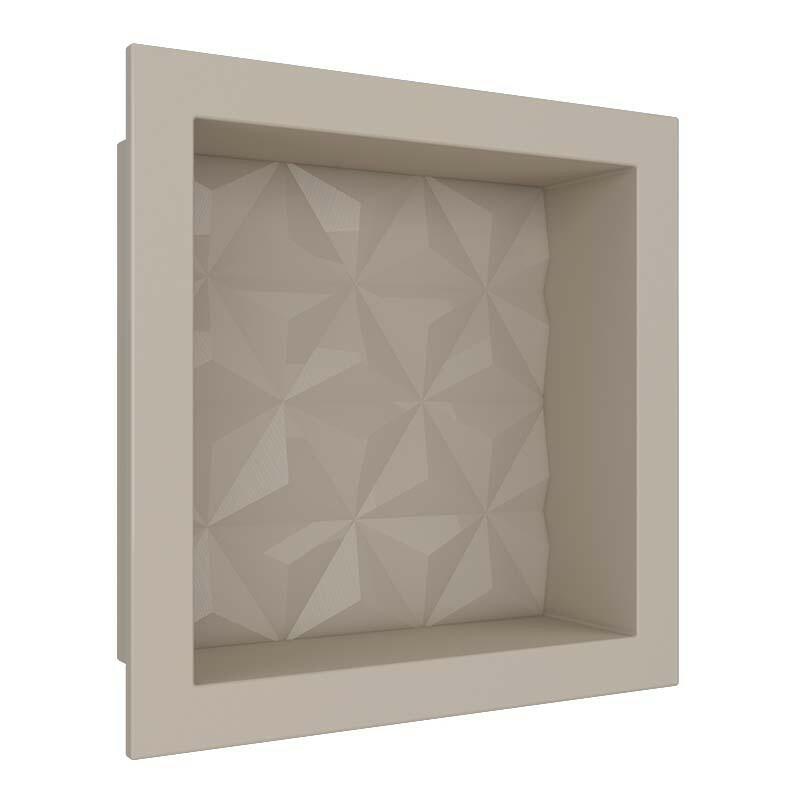 Nicho Para Banheiro 30x30x10 Mármore Sintético Cozimax Bege Textura