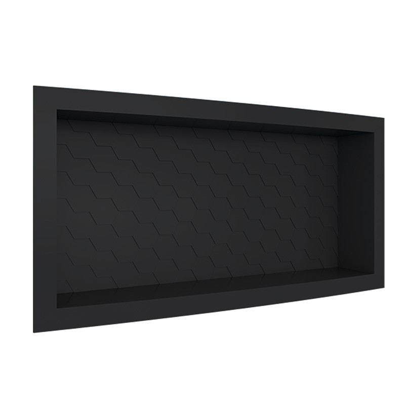 Nicho Parede Para Banheiro 60x27x9cm Termoplástico Cozimax Preto