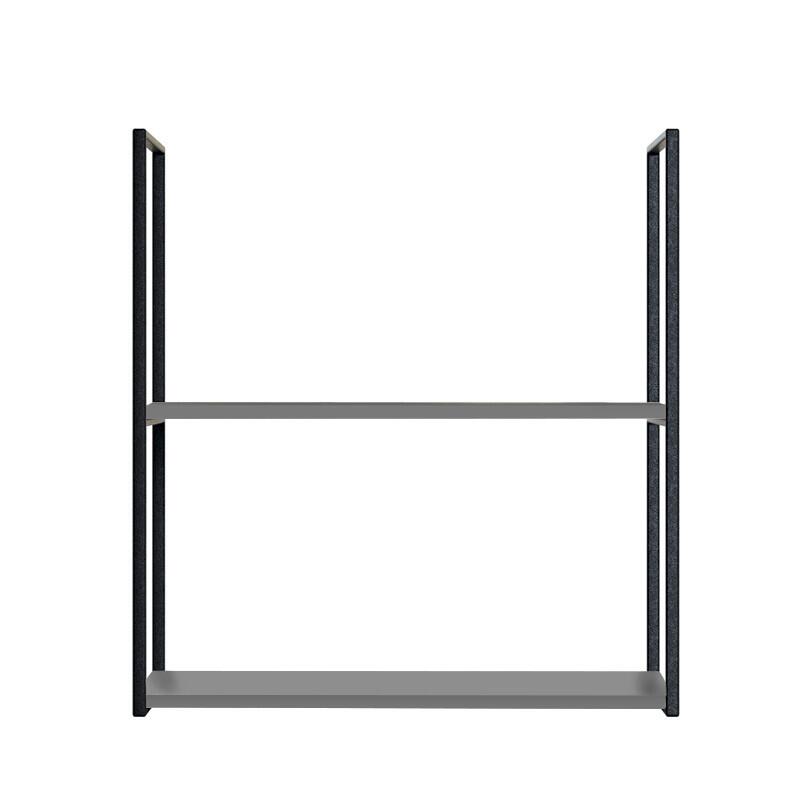 Módulo Nicho Metal 68x60x33cm 2 Prateleiras Cozinha Modulada Robel Cinza