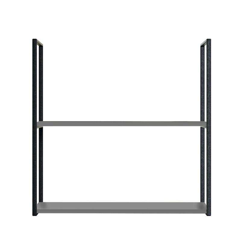 Módulo Nicho Metal 68x70x33cm 2 Prateleiras Cozinha Modulada Robel Cinza