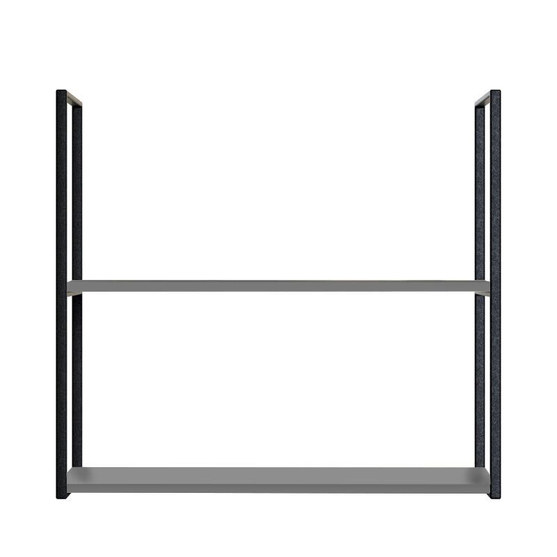 Módulo Nicho Metal 68x80x33cm 2 Prateleiras Cozinha Modulada Robel Cinza