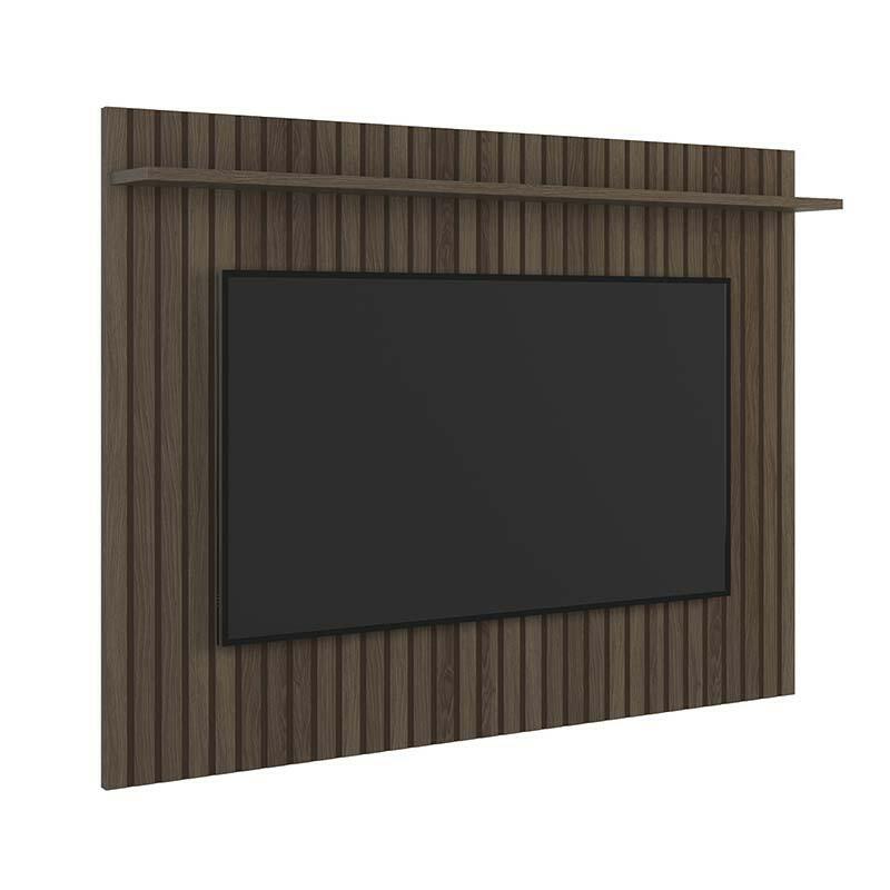 Painel  Frisado Para TV até 75 Polegadas Dallas 184x136 Lukaliam Imbuia/Off White