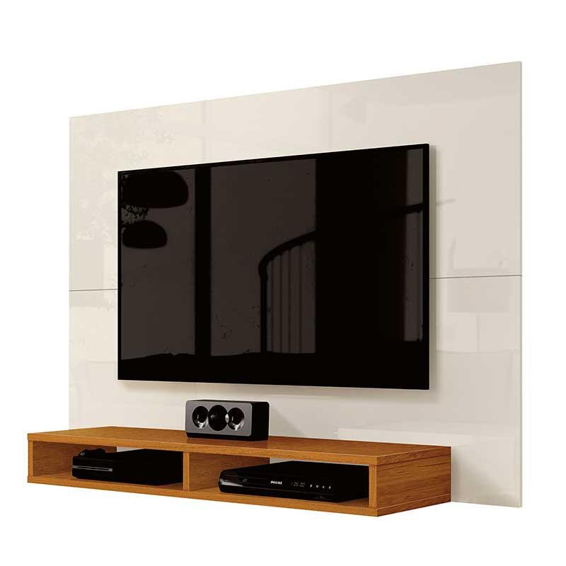 Painel Pequeno Para TV 43 Polegadas 120cm Fox EDN Off White/Cedro