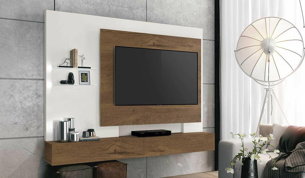 Painel Para TV até 55 Cairo EDN Naturale/Off White