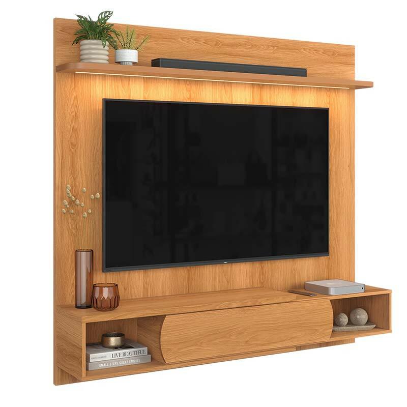 Painel Para TV 65 Polegadas Com LED 160cm Denver Lukaliam Jequitiba