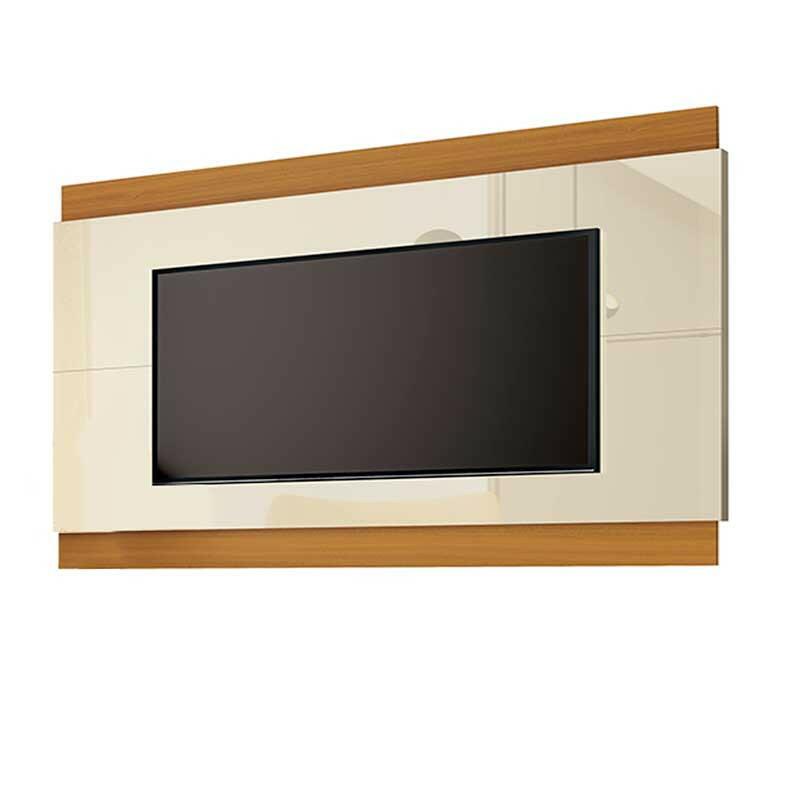 Painel Para TV 75 Polegadas Sala Quarto Legacy 200cm EDN Off White/Cedro