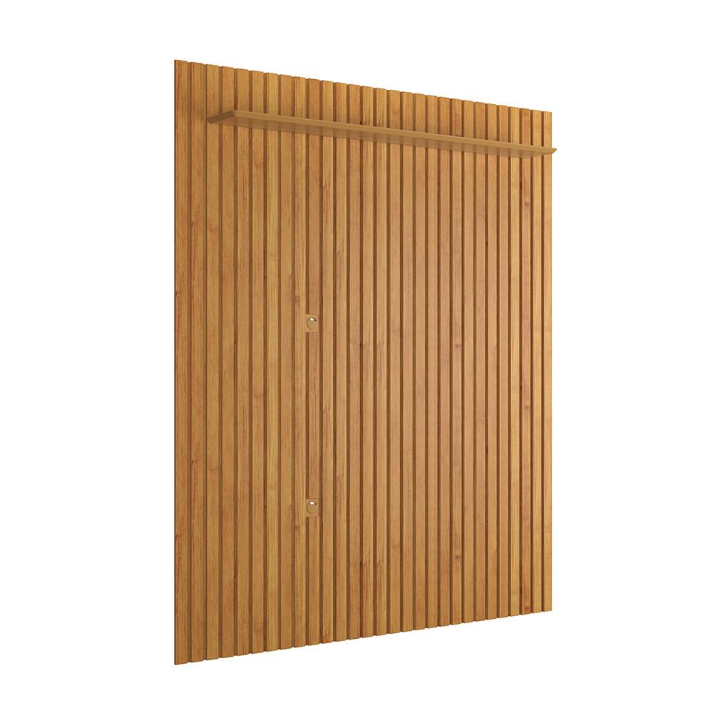 Painel Para TV 65¨ Ripado Madeira 184x220cm Impacto 1.8 Patrimar Cinamomo
