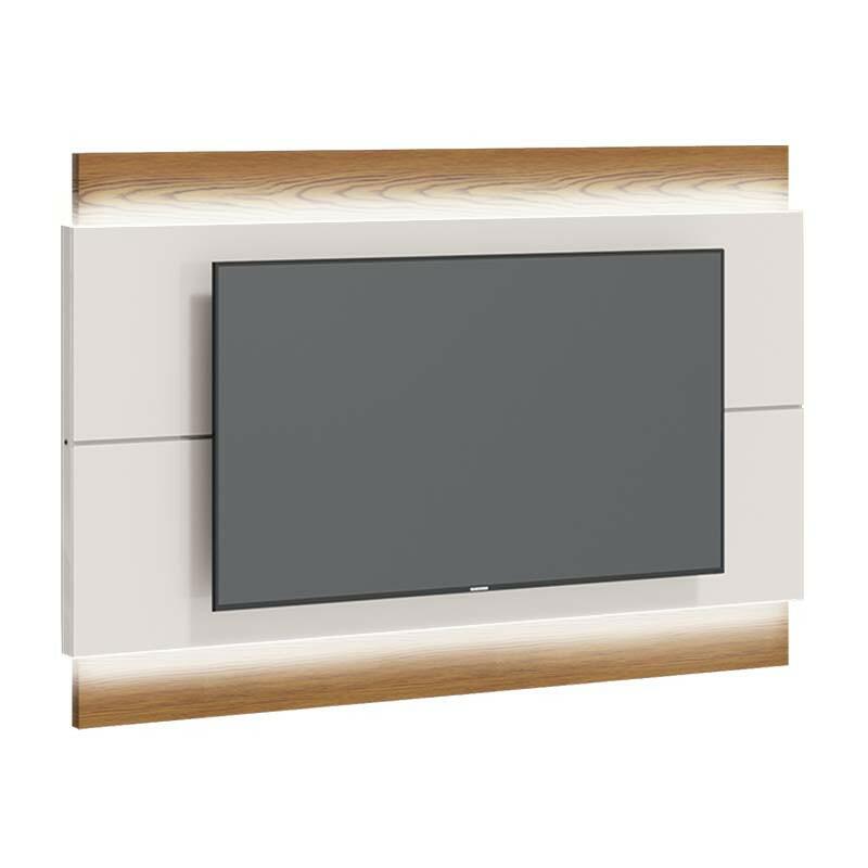 Painel Para TV 50 Polegadas Com Led Classic 1.4 Imcal Off White/Freijó