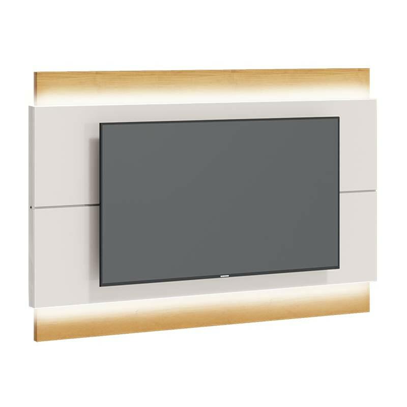 Painel Para TV 50 Polegadas Com Led Classic 1.4 Imcal Off White/Nature