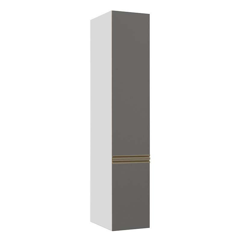 Módulo Paneleiro 40cm 2 Portas 208x40x56cm 100% MDF Cozinha Modulada Gold J Robel Branco/Cinza Matte
